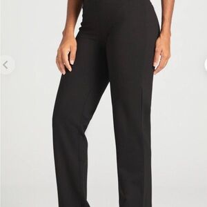 Betabrand Classic Black Straight Leg Pants